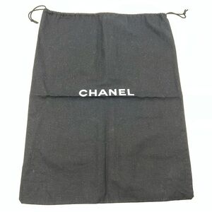 Authentic Large CHANEL Black Cotton Drawstring Dust Bag/Sleeper 20” X 15”